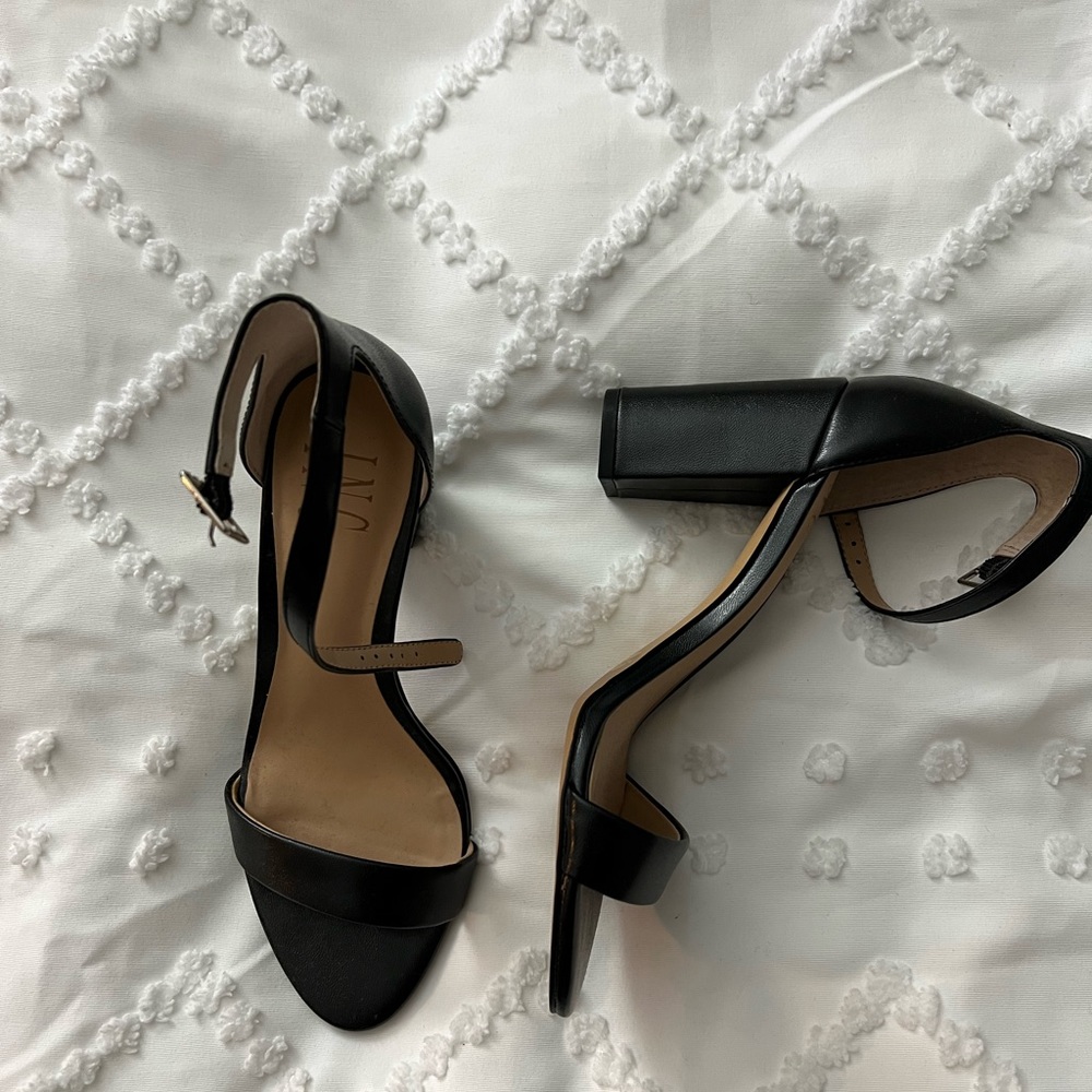 Brand new inc strap block heel